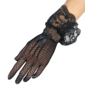 Grace Karin Sexy Bow-Knot Décoré Robe de mariage nuptiale Gants noirs en dentelle CL010606-1